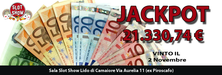 Vinti 21.330,74 euro allo SLOT SHOW di Lido di Camaiore