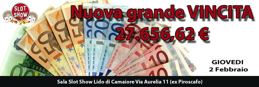 Nuova Vincita allo Slot Show di Lido Di Camaiore