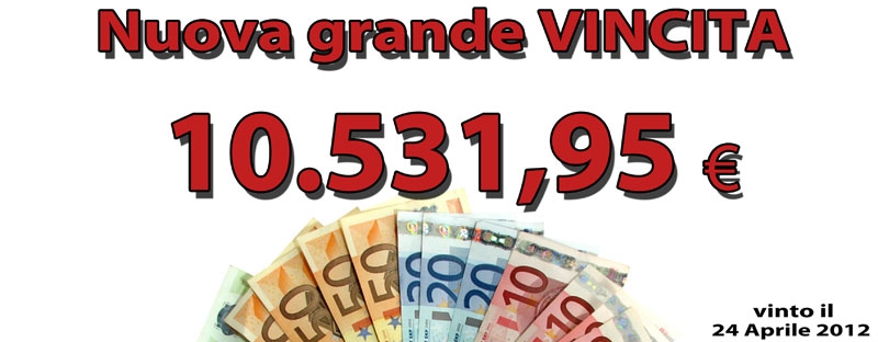 Vinti 10.531,95 € alla sala Slot Show di Lido di Camaiore
