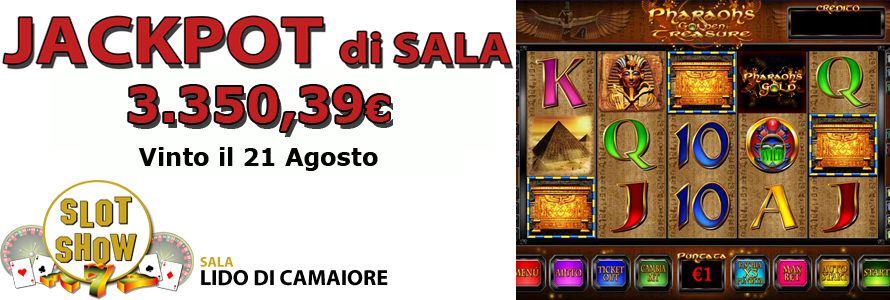 Ancora una Vincita alla Sala Slot Show di Lido di Camaiore