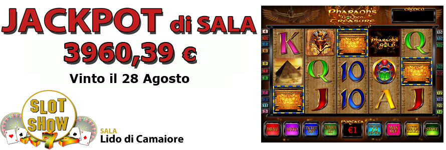 Vinto JACKPOT DI SALA di 3.960,39 Euro alla Sala di Lido di Camaiore