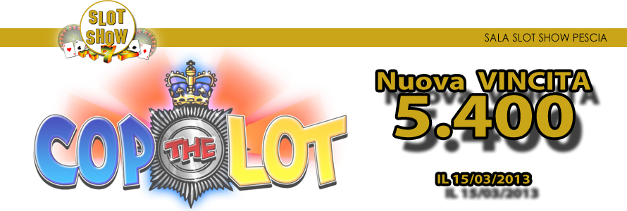 Vinti 5.400 euro con il gioco COP THE LOT