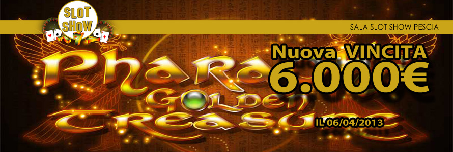 Nuova vincita di 6.000 euro con il gioco Pharaoh's Golden Treascure