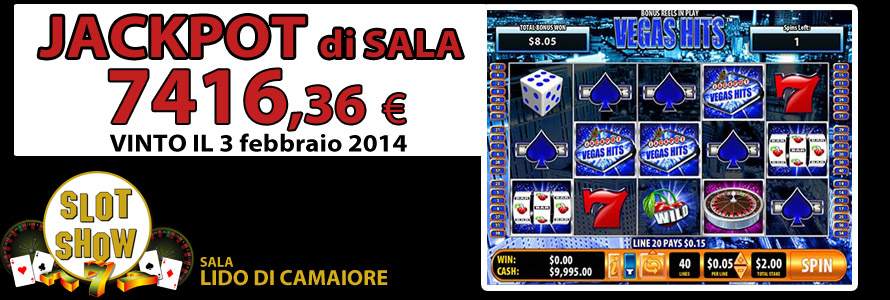 Jackpot di Sala a Lido di Camaiore : 7416 euro