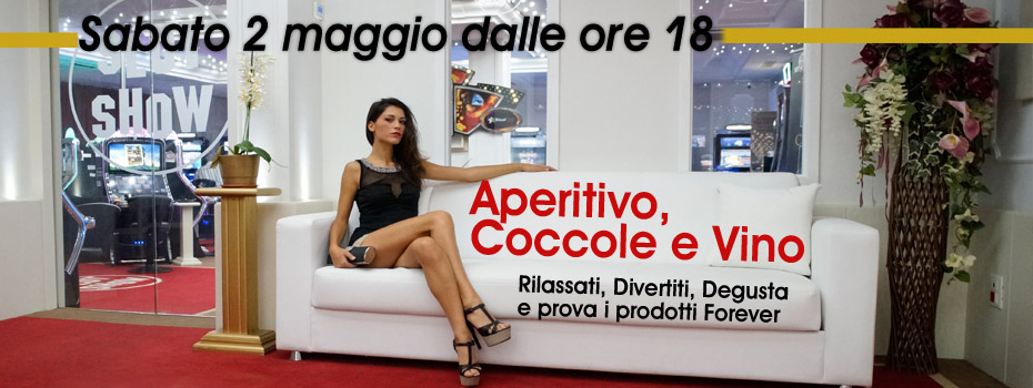 Sabato 2 maggio : "Aperitivo, Coccole e Vino"