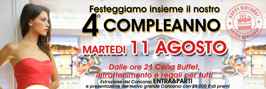 Buon 4° Compleanno Slot Show!