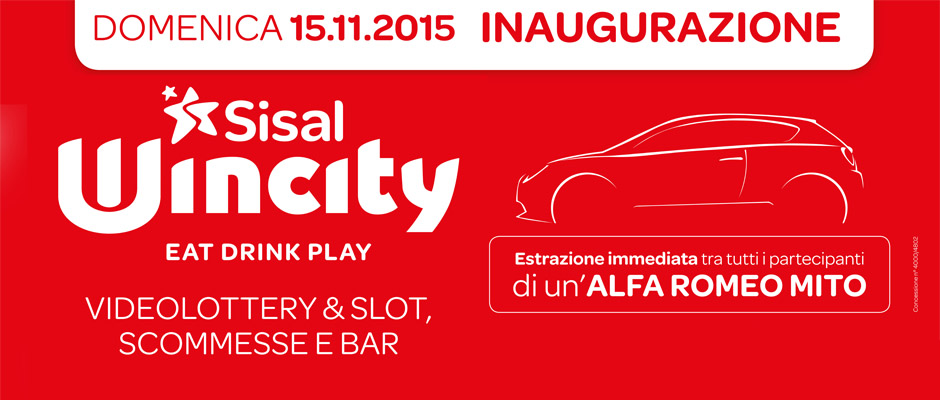 Alfa Romeo Mito in palio per l'apertura del Nuovo Sisal "Wincity"